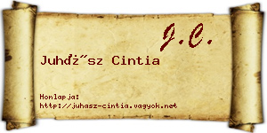 Juhász Cintia névjegykártya